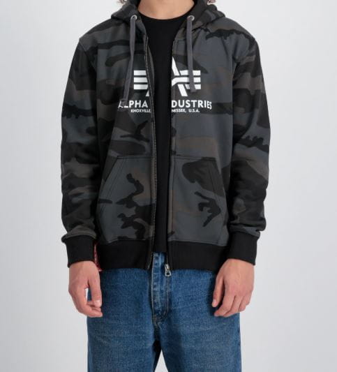 Bluza Alpha Industries Basic Zip Hoody Camo178325C