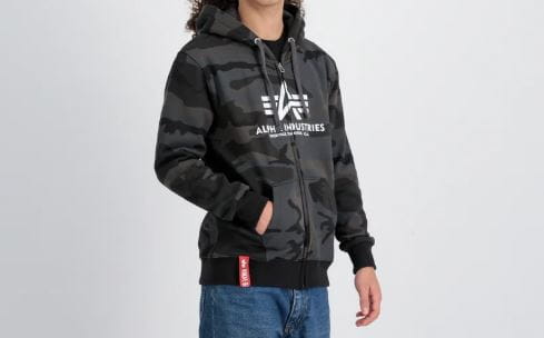 Bluza Alpha Industries Basic Zip Hoody Camo178325C