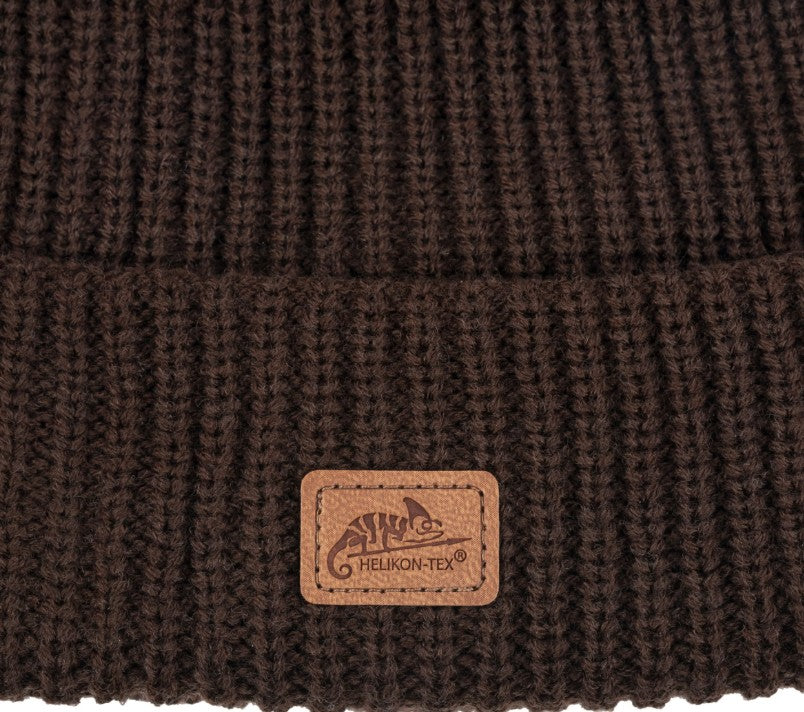 Czapka Helikon Merino Wanderer - Earth Brown / czarny / zielony