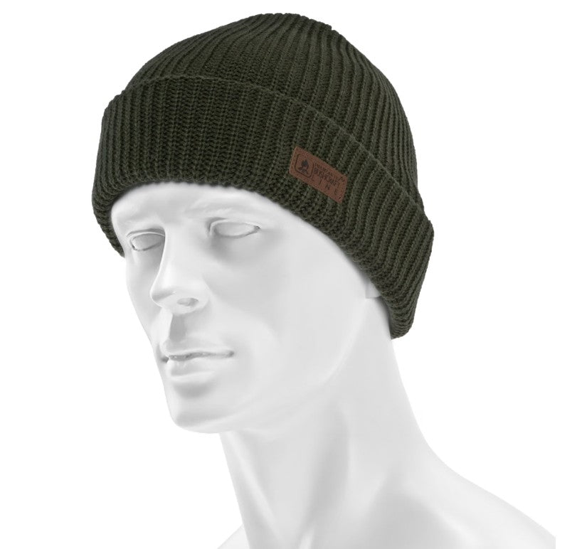 Czapka Helikon Merino Wanderer - Earth Brown / czarny / zielony