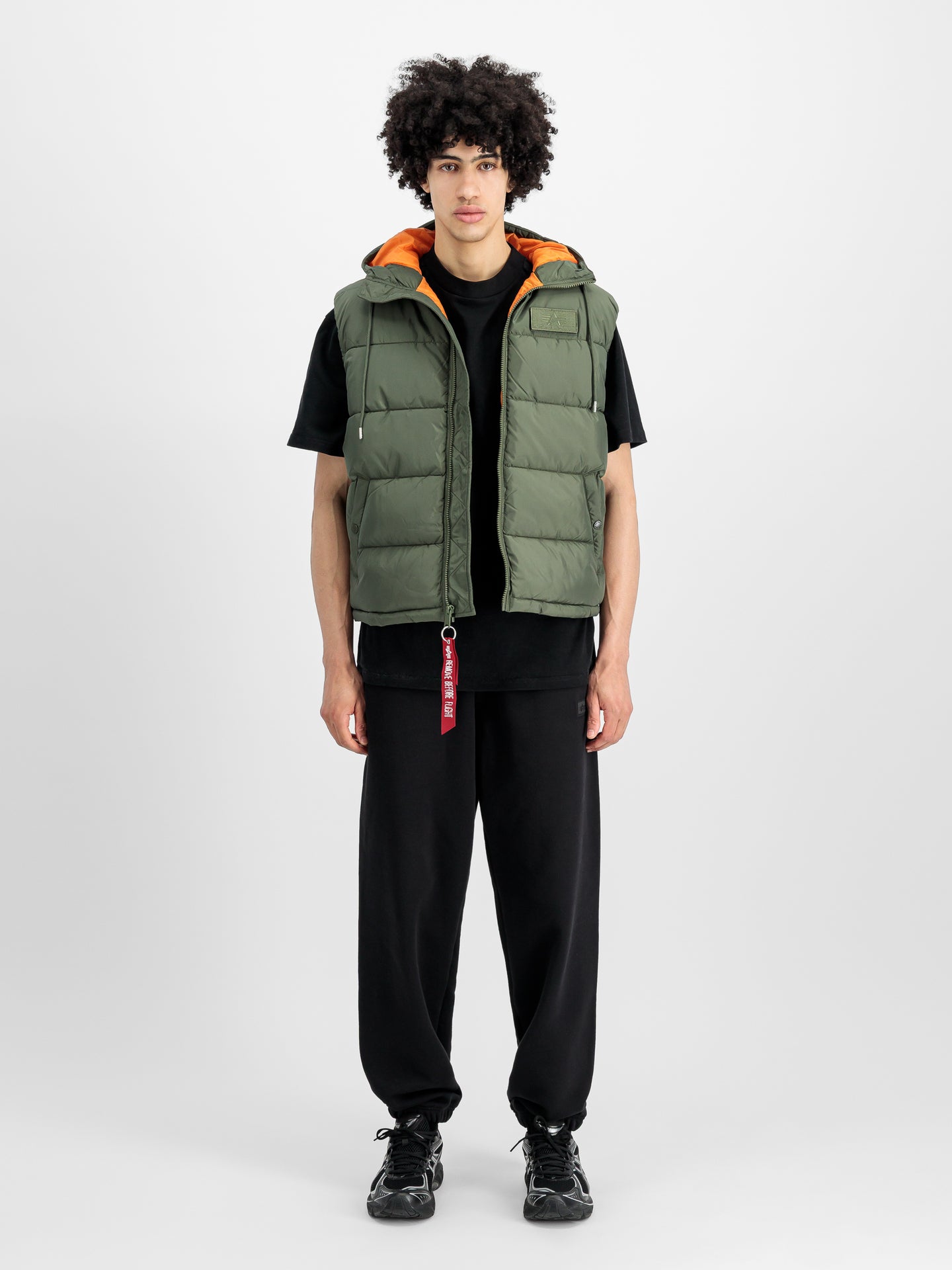 Bezrękawnik z Kapturem Alpha Hooded Faux Down Puffer Vest 118110