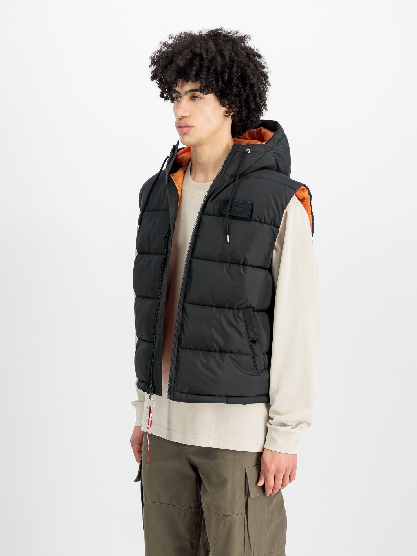 Bezrękawnik z Kapturem Alpha Hooded Faux Down Puffer Vest 118110