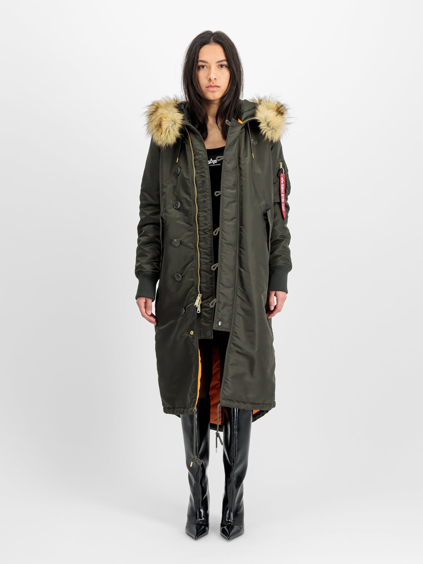 Kurtka Damska Długa Long Fishtail Field Jacket Women 198013