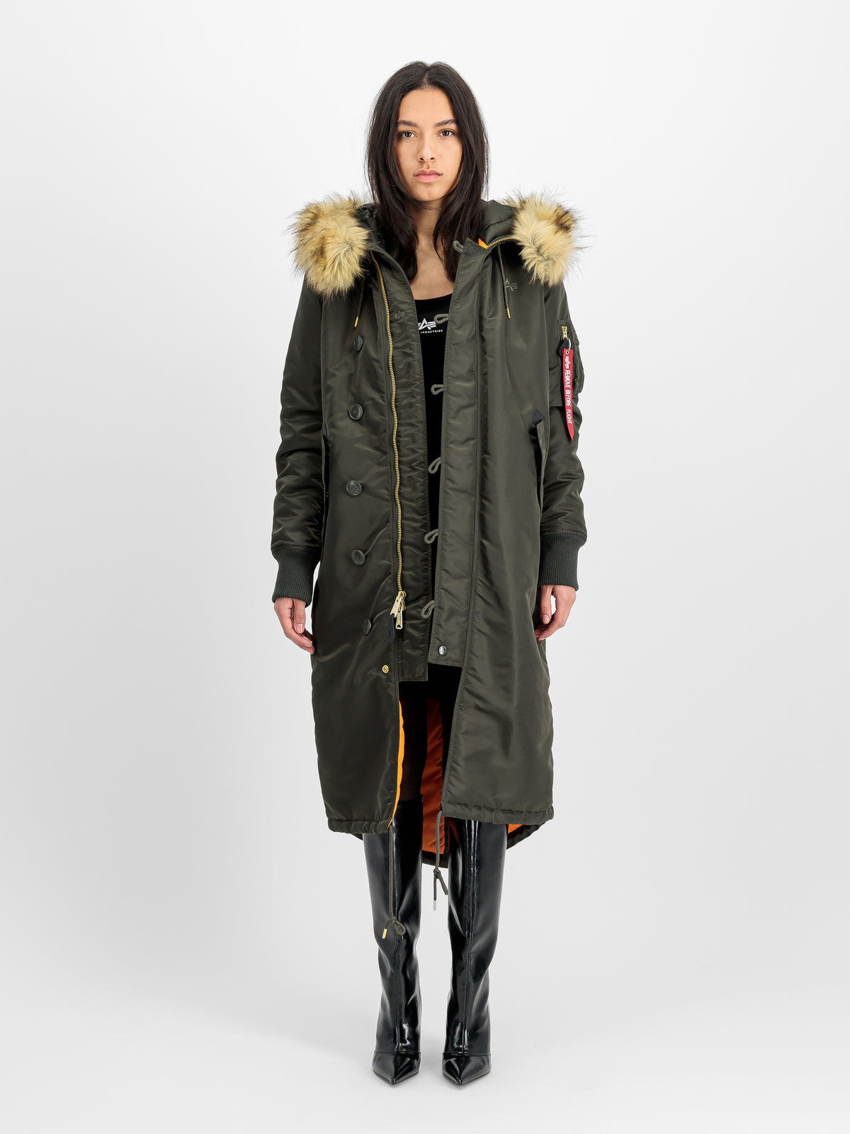 Kurtka Damska Długa Long Fishtail Field Jacket Women 198013