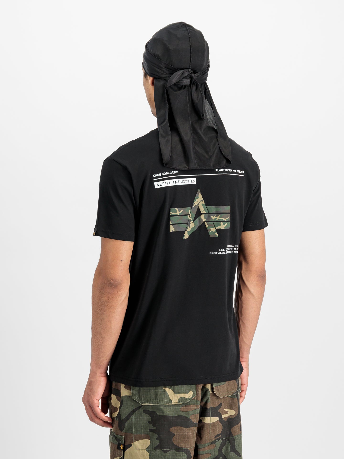 Koszulka Camo Label Nadruk na plecach Alpha Industries 258504