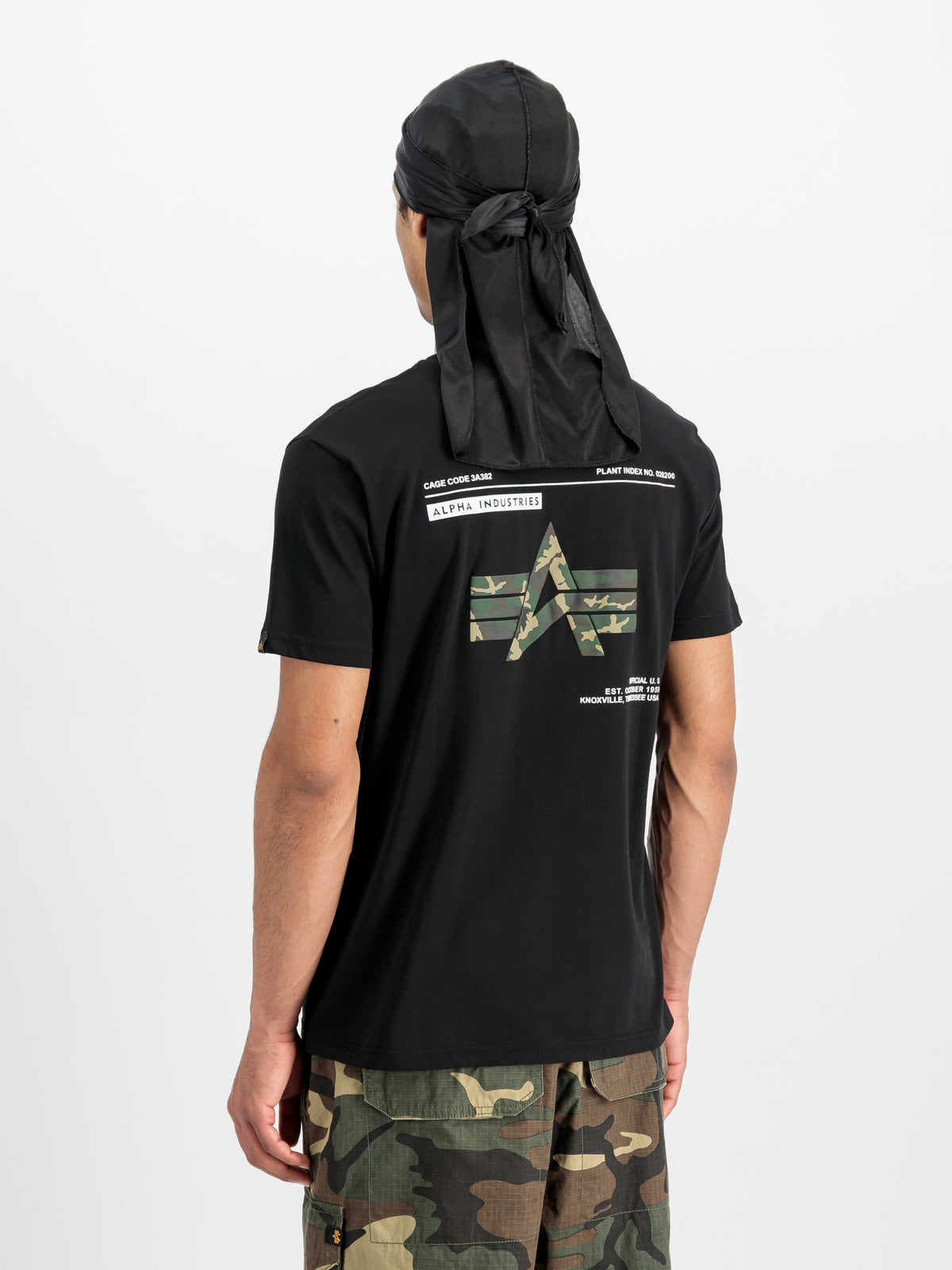 T Shirt Camo Label Backprint Alpha Industries 258504