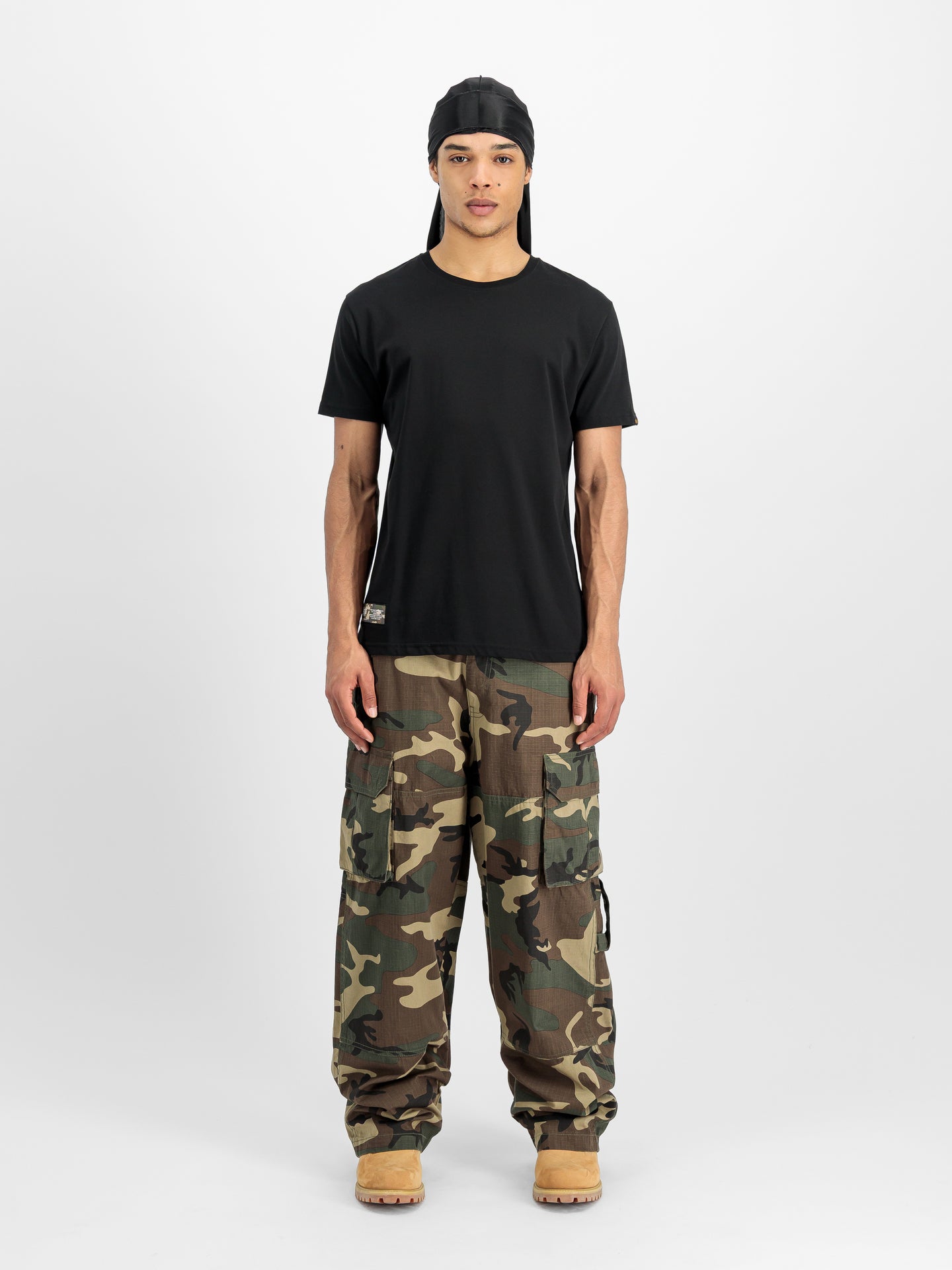 Koszulka Camo Label Nadruk na plecach Alpha Industries 258504