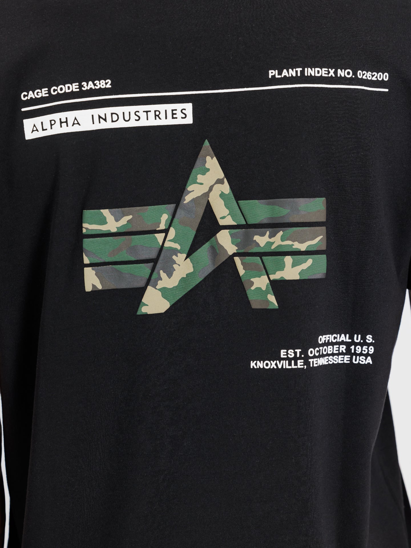 Koszulka Camo Label Nadruk na plecach Alpha Industries 258504