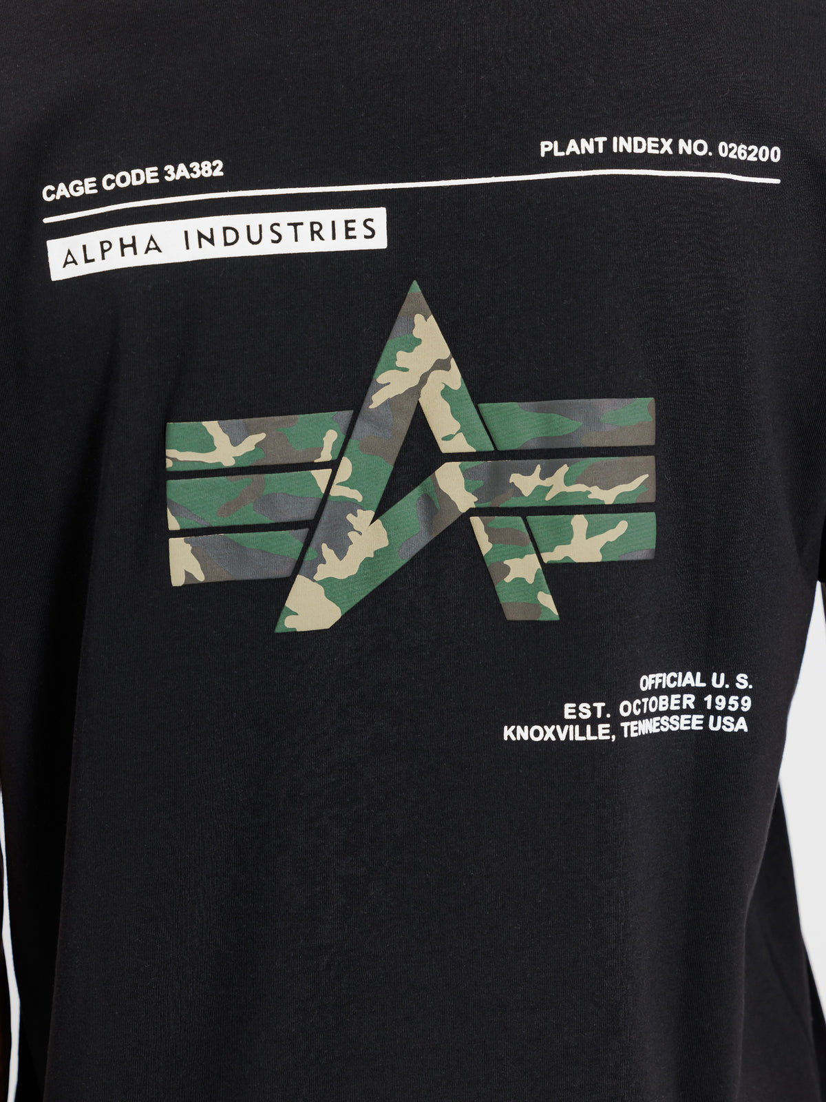 T Shirt Camo Label Backprint Alpha Industries 258504