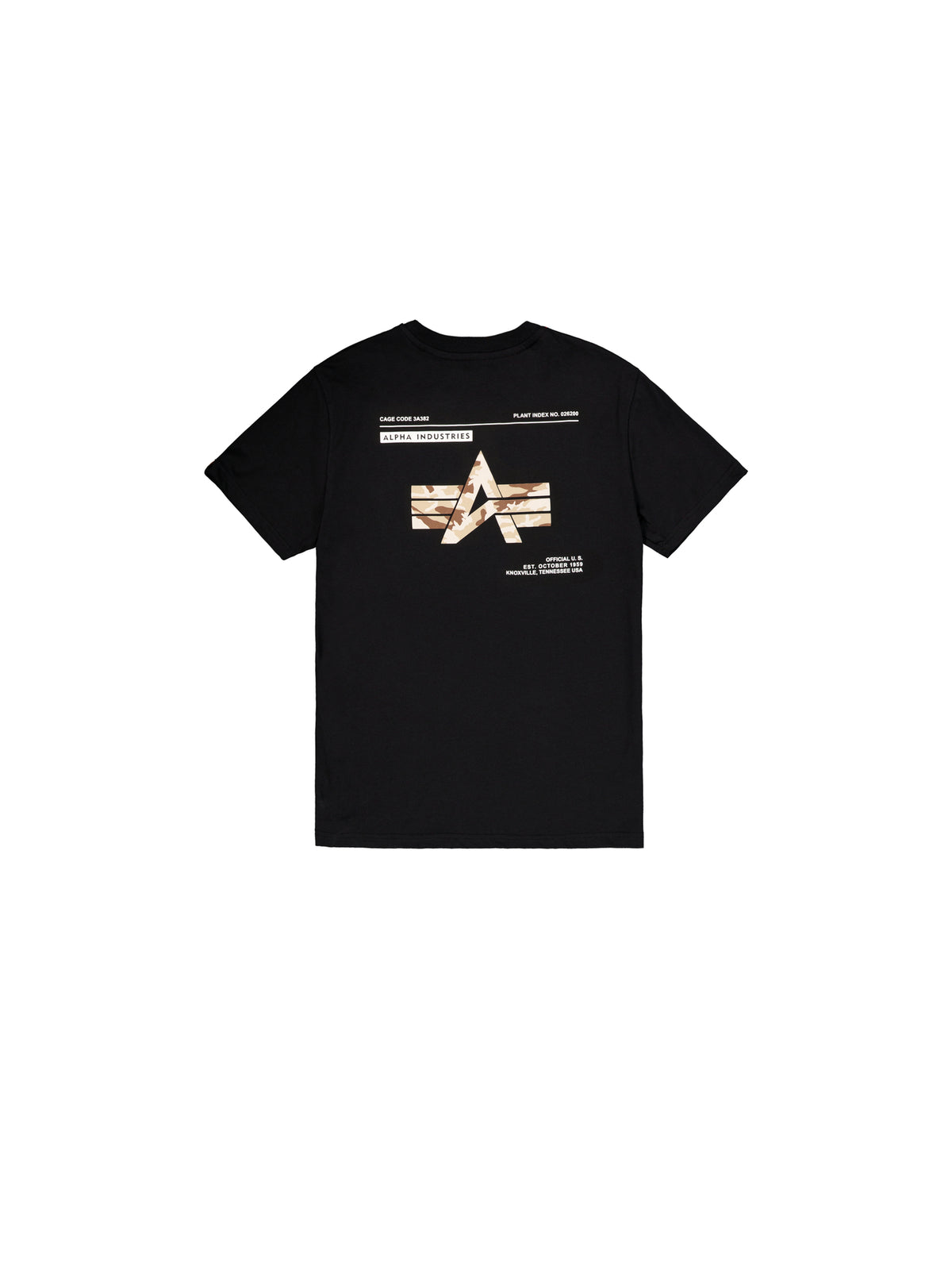 T Shirt Camo Label Backprint Alpha Industries 258504