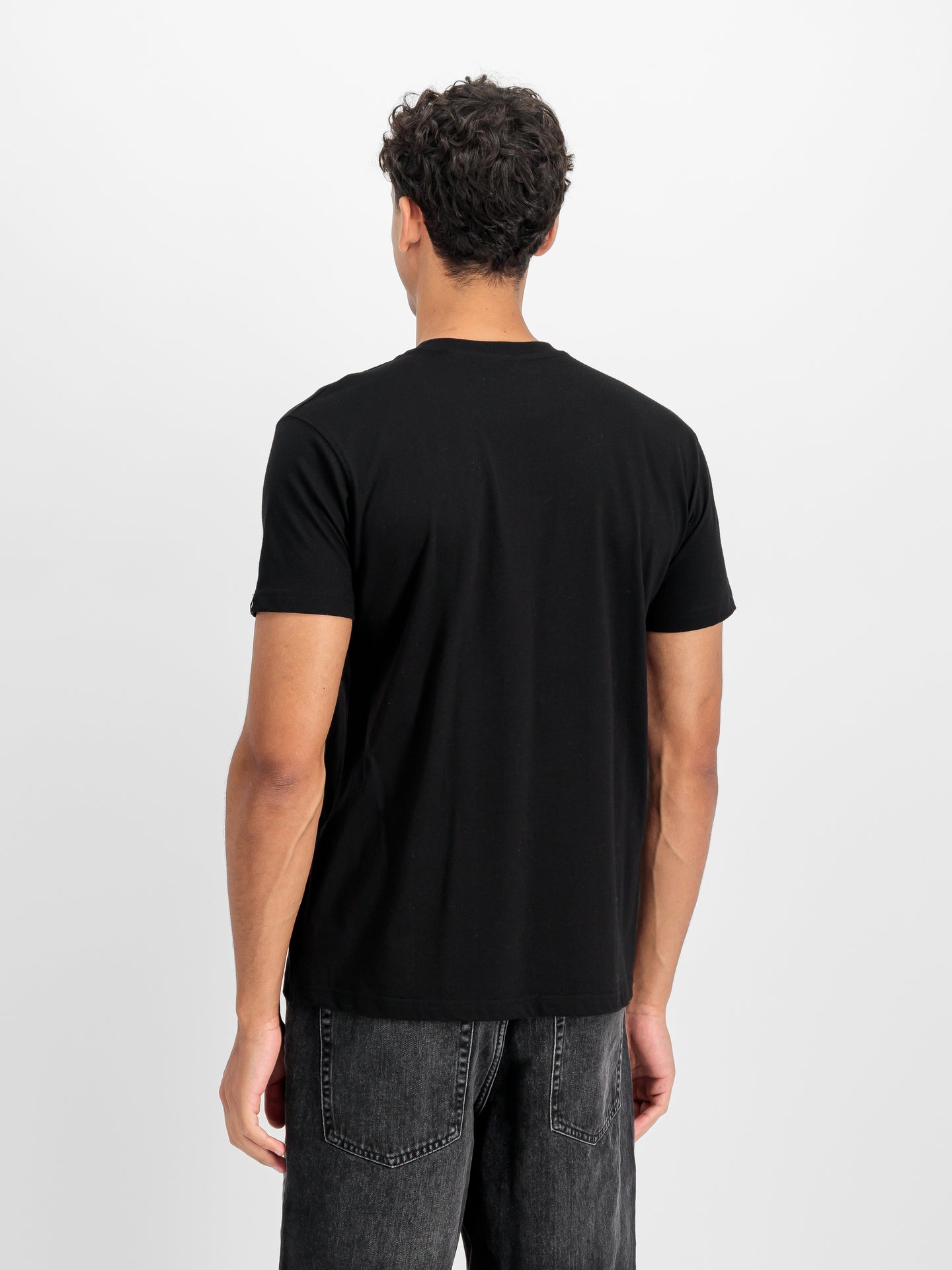 T-Shirt z dużym nadrukiem Basic z efektem 100501EP