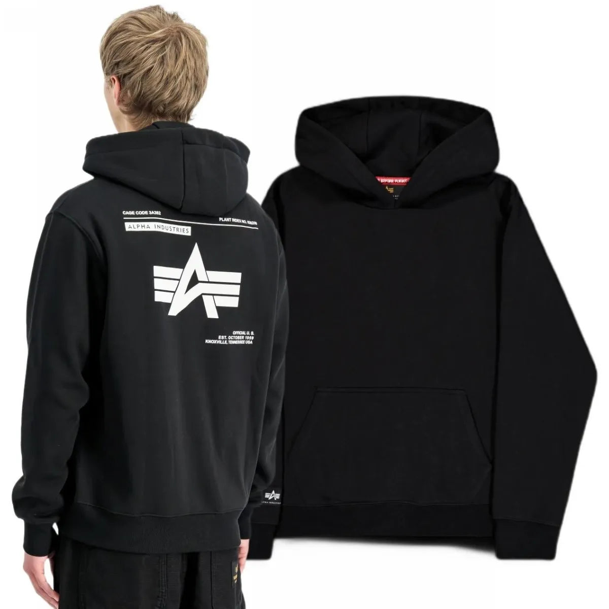 Bluza z kapturem Alpha Industries Label Backprint Hoodie 258333