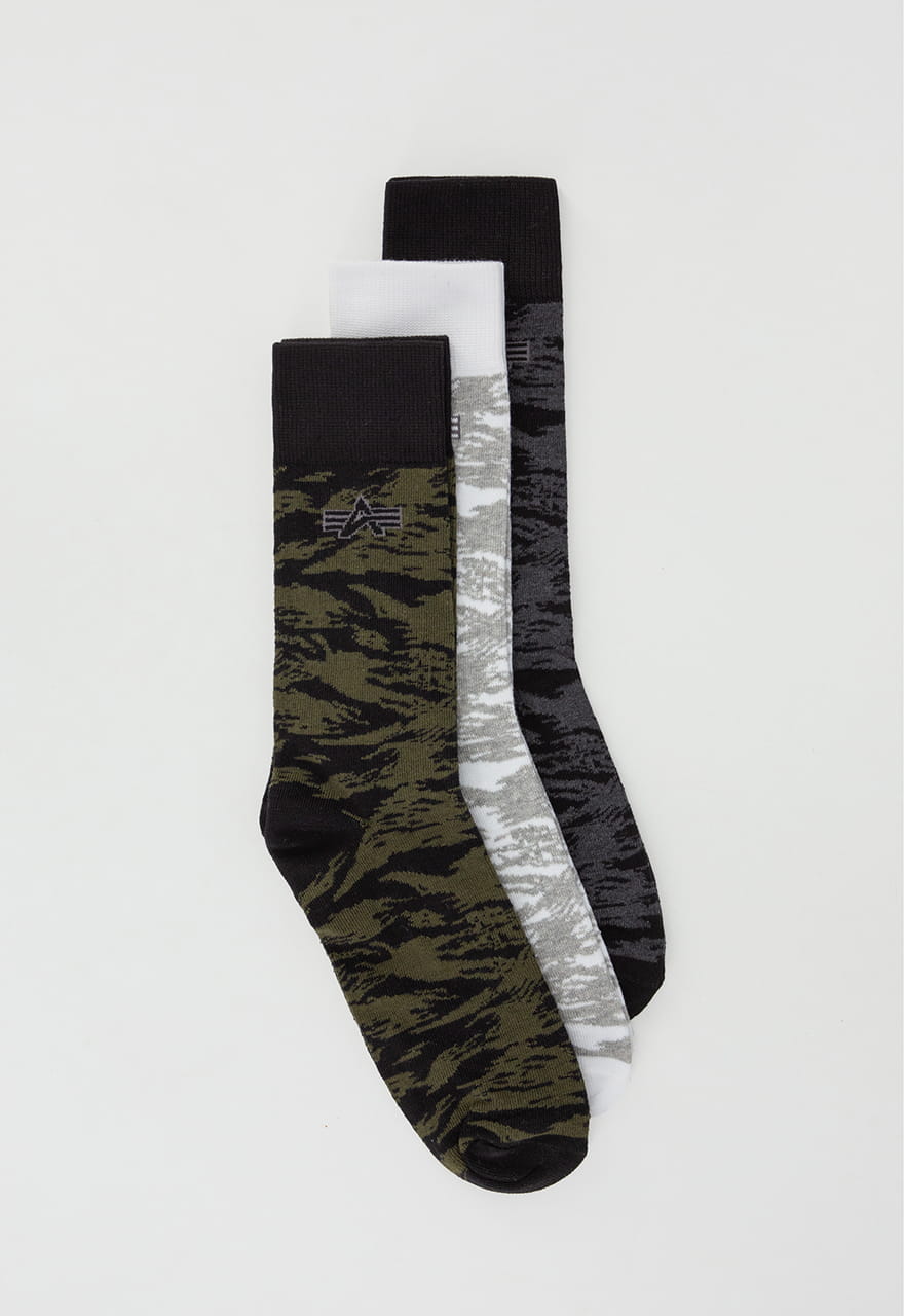 Skarpetki graficzne AOP 3-pak Skarpety Alpha Industries 43-46 118928