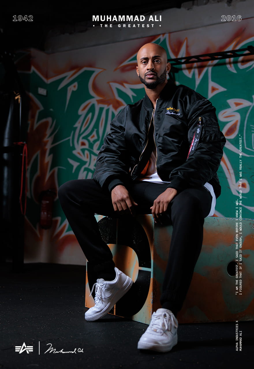 MA-1 Alpha Industries x Muhammad Ali Jacket L/XL/2XL 136138