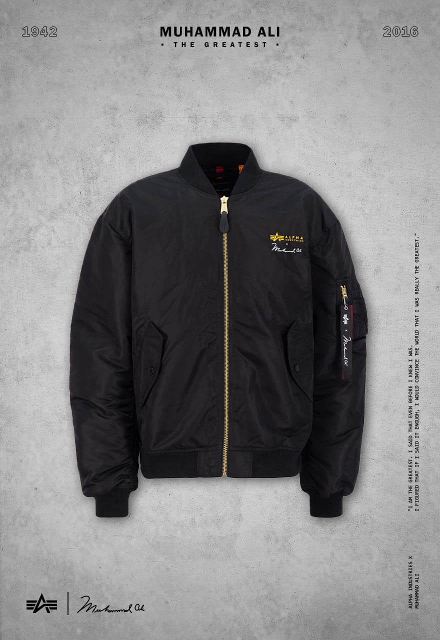 MA-1 Alpha Industries x Muhammad Ali Jacket L/XL/2XL 136138