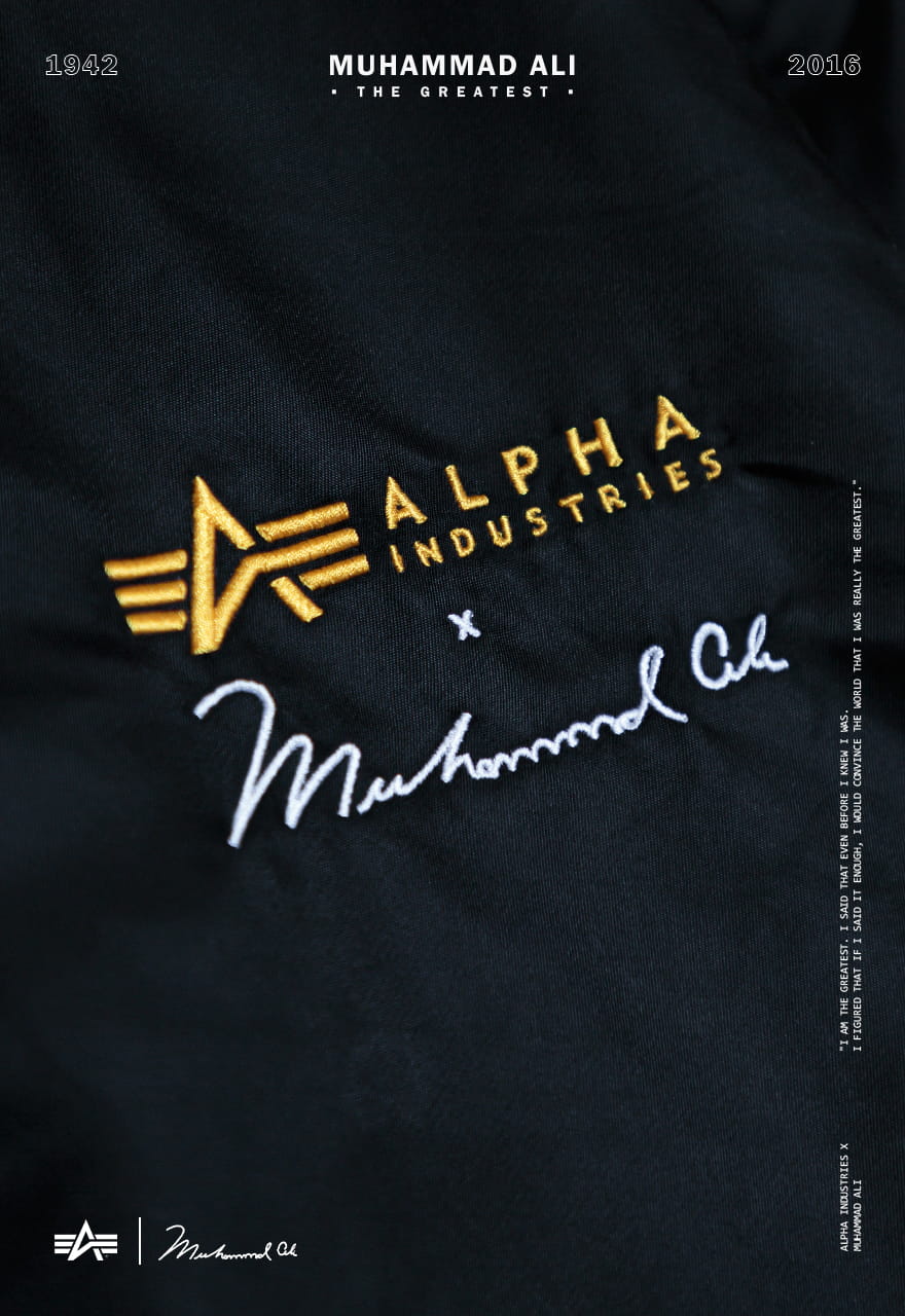 MA-1 Alpha Industries x Muhammad Ali Jacket L/XL/2XL 136138