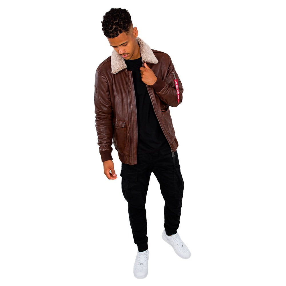 G1 Skórzana kurtka ALPHA INDUSTRIES 2XL/3XL128191 - 20 - brązowy