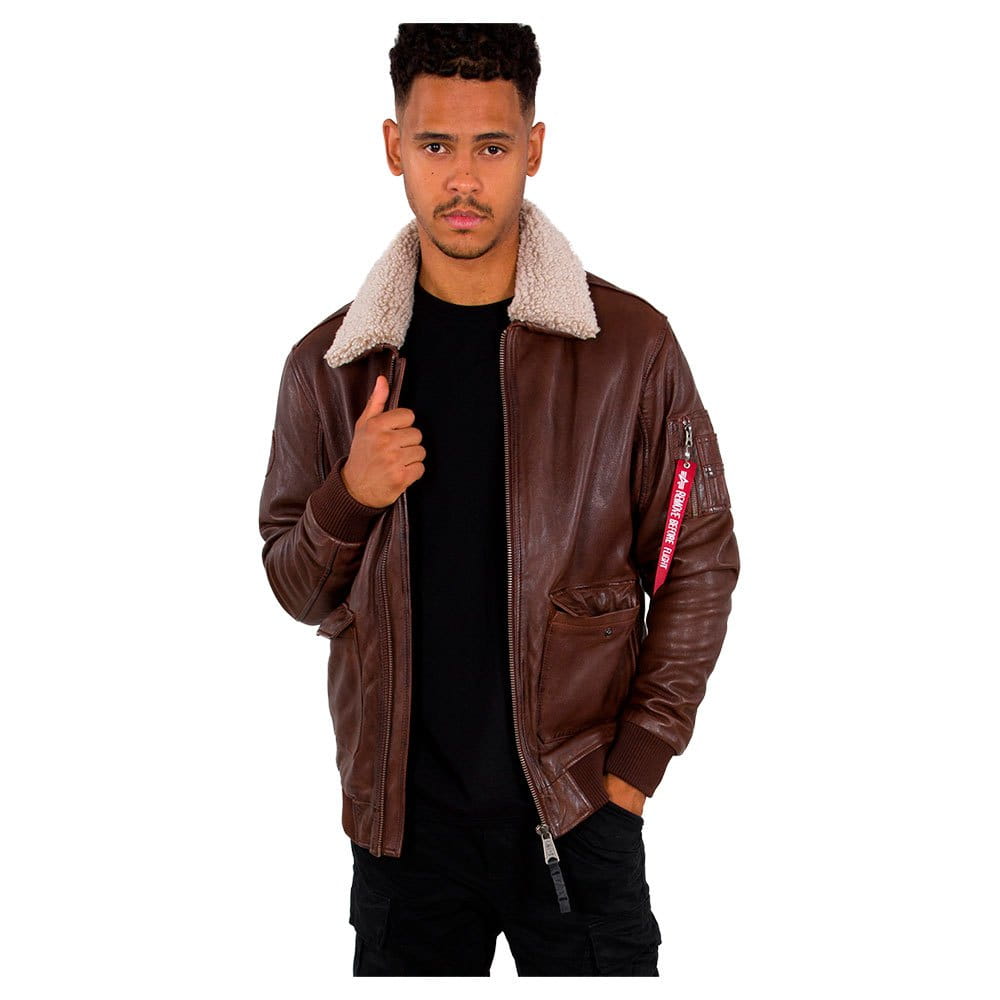 G1 Skórzana kurtka ALPHA INDUSTRIES 2XL/3XL128191 - 20 - brązowy