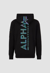 Bluza z Kapturem z Nadrukiem na Plecach Tęczowe Odblaski Alpha Industries 178318RR