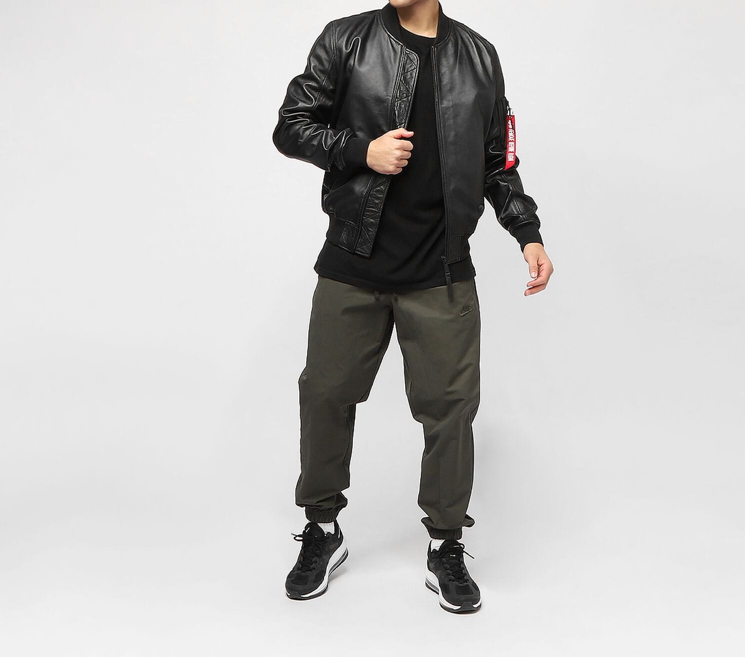 MA-1 Leather Light Weight II Bomber Jacket Kurtka Skórzana Alpha Industries 176151