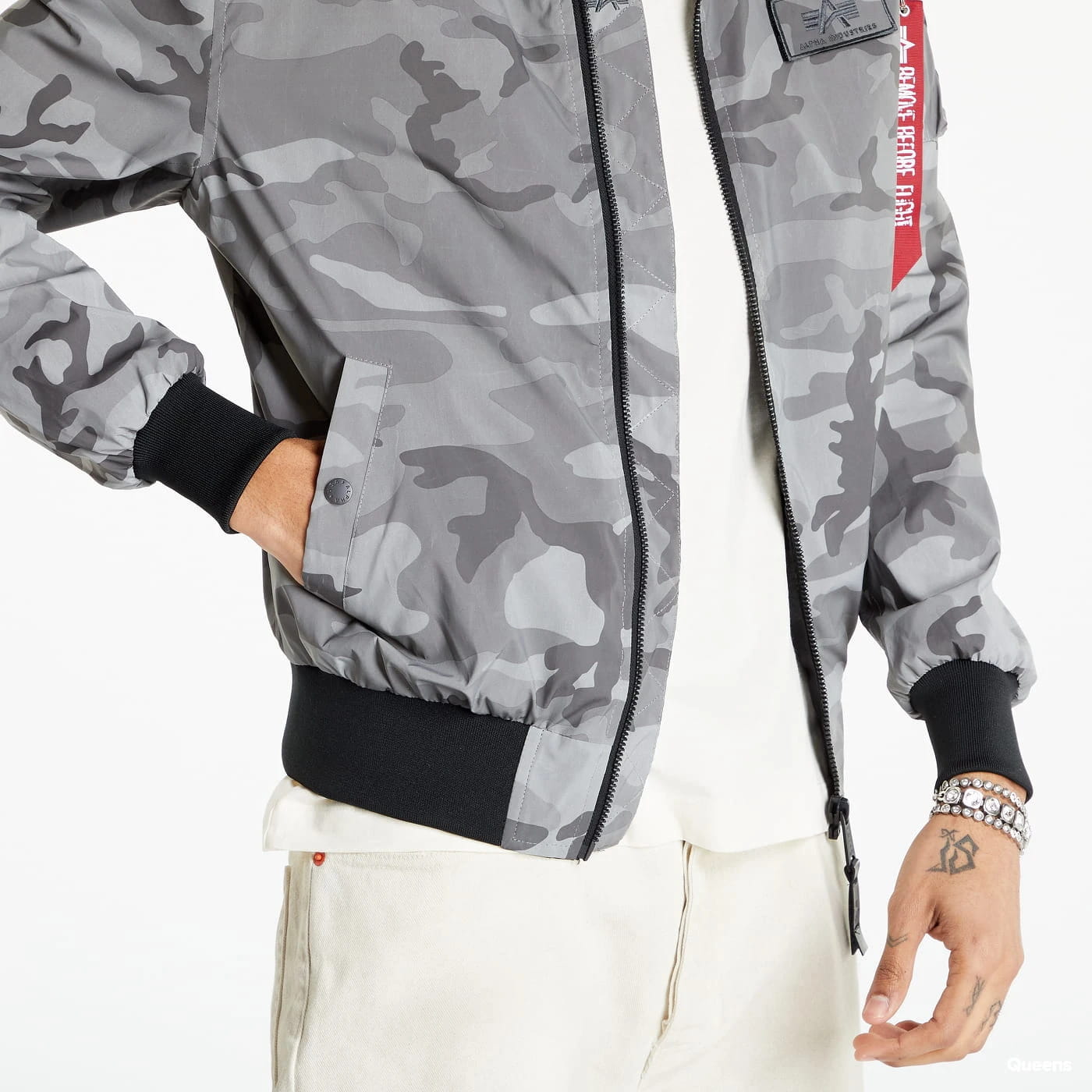 MA-1 LW Hooded Refl. Camo Lekka Alpha Industries 126138RC