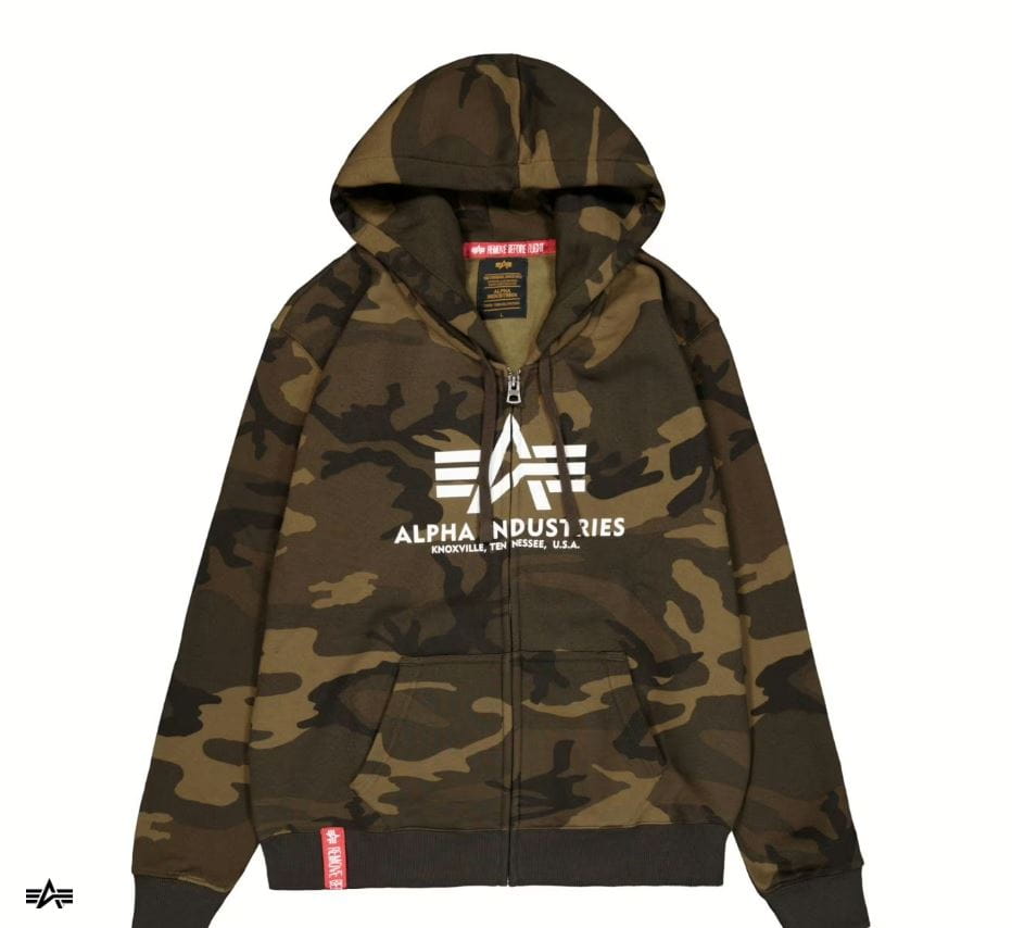 Bluza Alpha Industries Basic Zip Hoody Camo178325C
