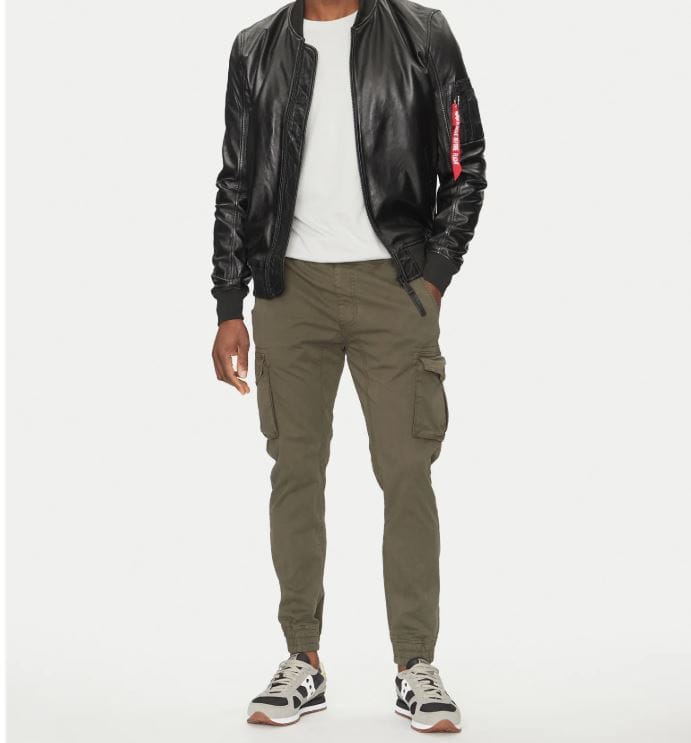 Kurtka skórzana Alpha Industries MA-1 Leather Bomber Jacket 156141 L/XL/2XL/3XL