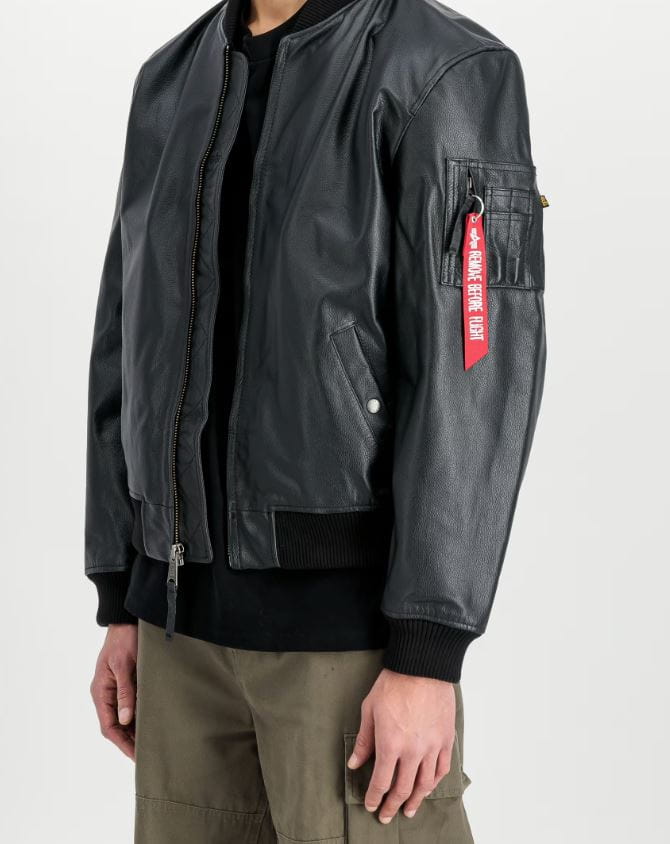 Kurtka skórzana Alpha Industries MA-1 Leather Bomber Jacket 156141 L/XL/2XL/3XL