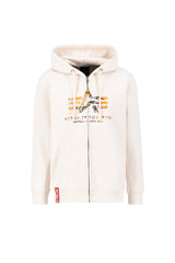 Bluza rozpinana z kapturem z kamuflażem i nadrukiem puff Basic 178325PPC M/L/XL/2XL/3X