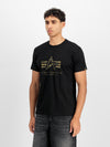 T-Shirt z dużym nadrukiem Basic z efektem 100501EP