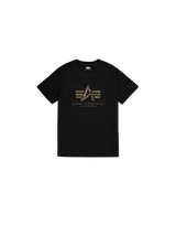 T-Shirt z dużym nadrukiem Basic z efektem 100501EP