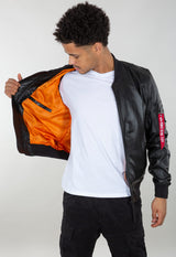 MA-1 Leather Light Weight II Bomber Jacket Kurtka Skórzana Alpha Industries 176151