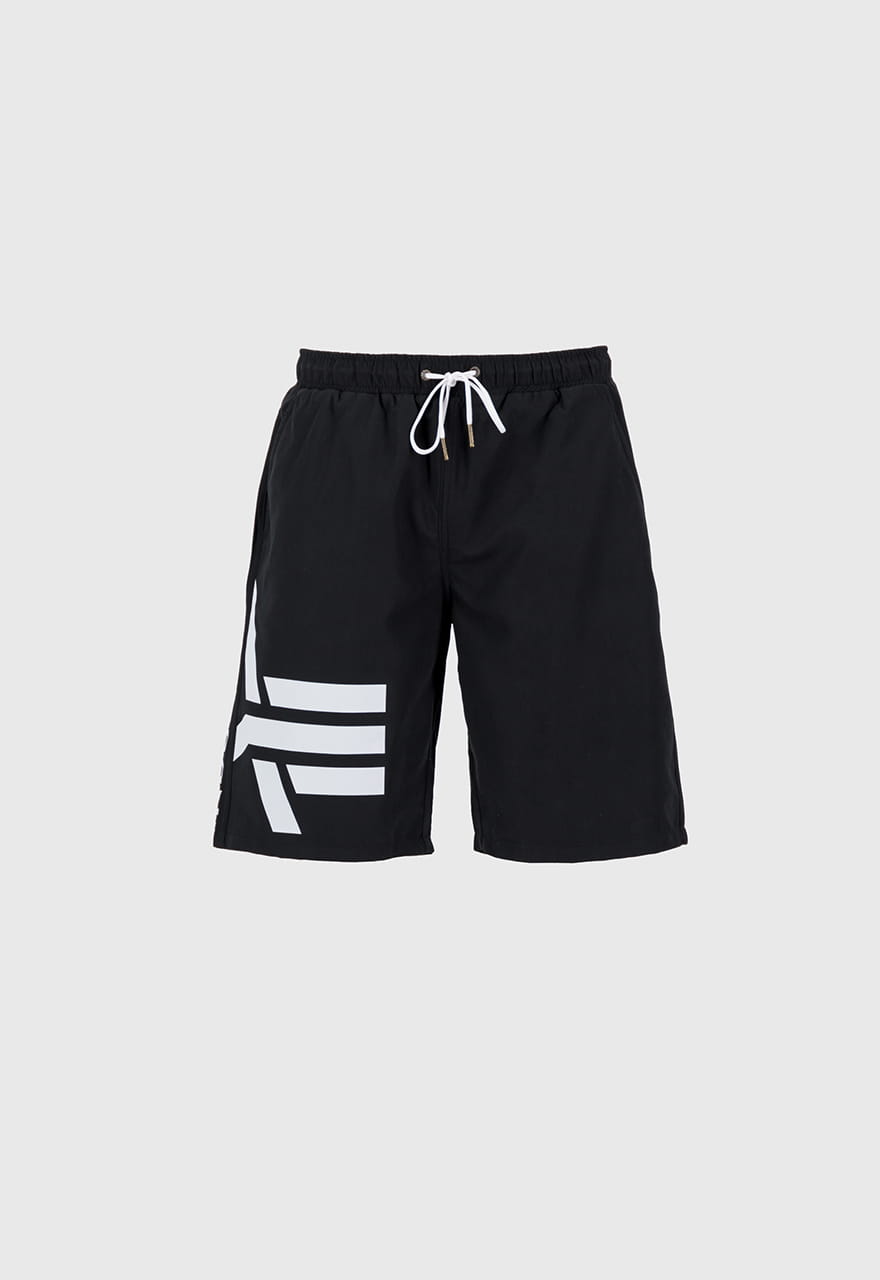 Krótkie spodenki kąpielowe z bocznym nadrukiem Alpha Industries M 106812