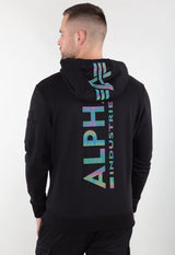 Bluza z Kapturem z Nadrukiem na Plecach Tęczowe Odblaski Alpha Industries 178318RR