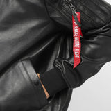 MA-1 Leather Light Weight II Bomber Jacket Kurtka Skórzana Alpha Industries 176151
